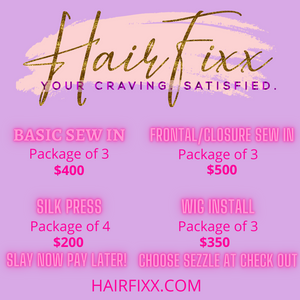 HairFixx Styling Packages